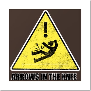 CAUTION -arrows in the knee Posters and Art